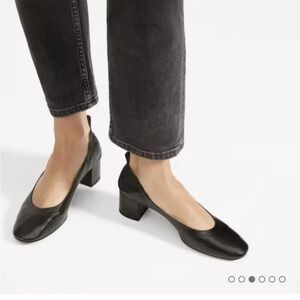 Everlane Day Heels Pumps in Black Sz 9 Leather